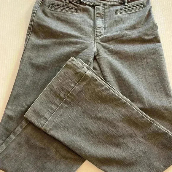 Anthropologie Women’s Mid Rise Flare Stone Washed Charcoal Black Jeans 6 DOTL - Picture 6 of 15